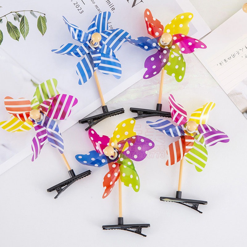 風車髮夾 風車 髮夾 小風車髮夾 兒童風車髮夾 幼兒園髮夾 女童髮夾 兒童髮夾 有趣髮夾 可愛髮夾 玩美 771563-細節圖7