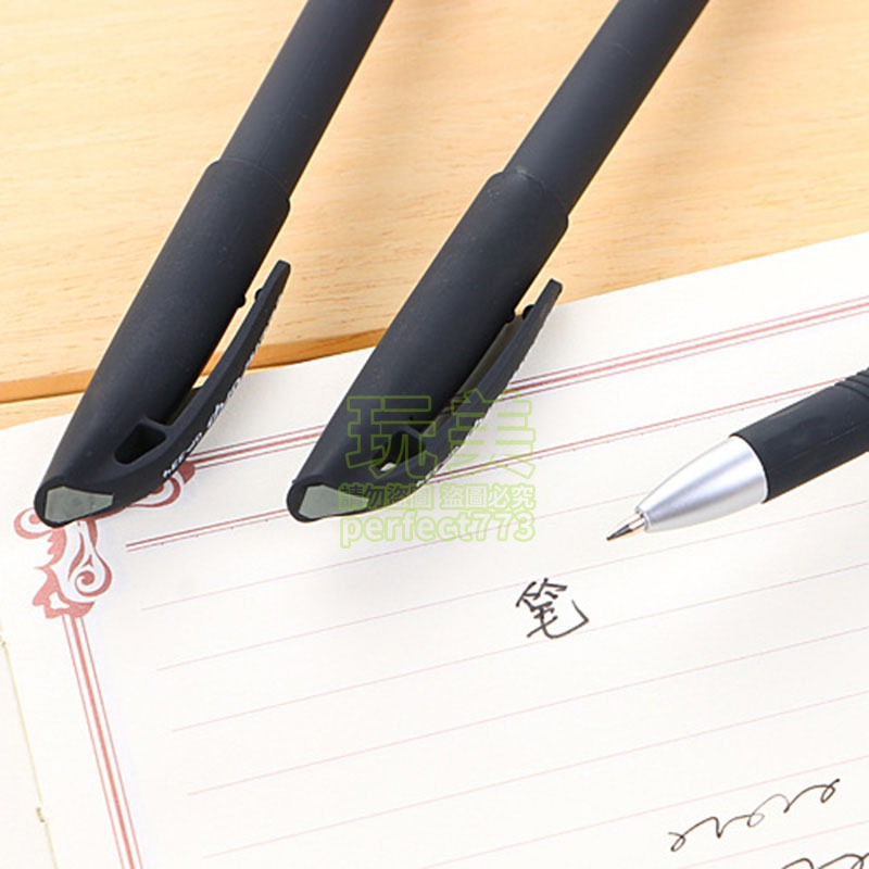 黑色原子筆 黑筆 中性筆 原子筆 辦公文具 黑色筆 磨砂筆 0.5mm 文具 考試筆 上課寫字 玩美 771600-細節圖7
