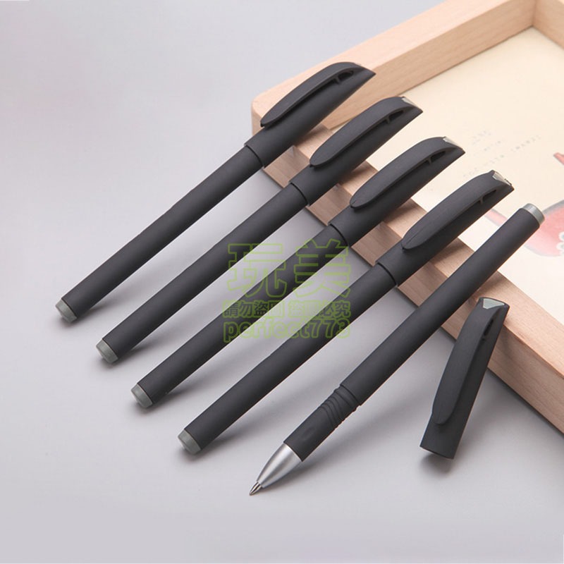 黑色原子筆 黑筆 中性筆 原子筆 辦公文具 黑色筆 磨砂筆 0.5mm 文具 考試筆 上課寫字 玩美 771600-細節圖8