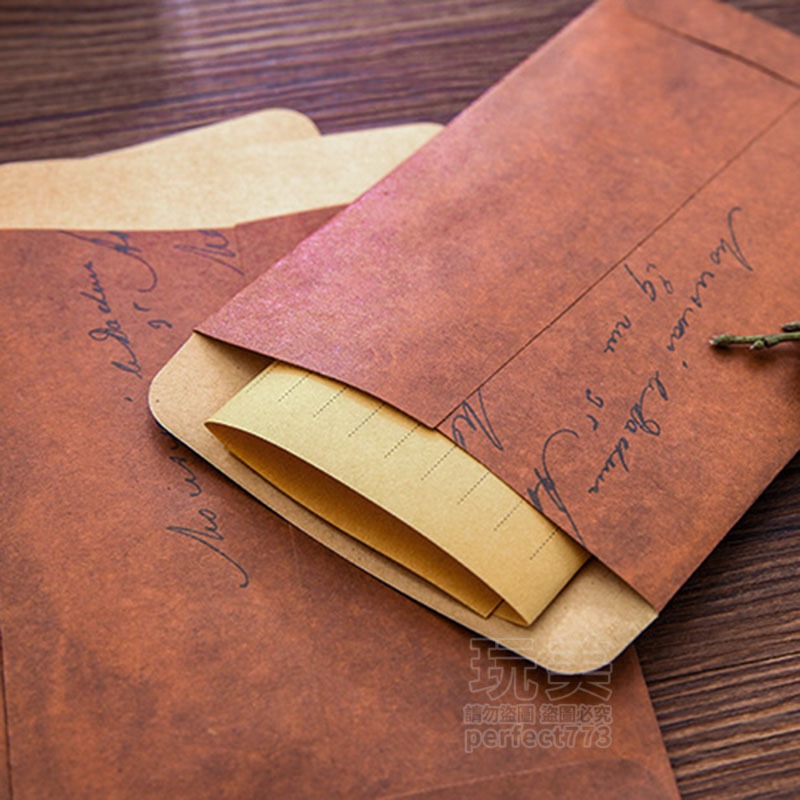 信封袋 復古信封袋 牛皮信封袋 信封 火漆信封 火蠟信封袋 復古牛皮紙信封袋 西式信封 封蠟信封 玩美 771473-細節圖4