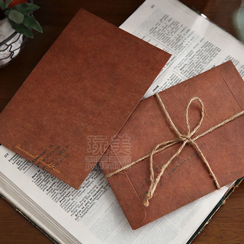 信封袋 復古信封袋 牛皮信封袋 信封 火漆信封 火蠟信封袋 復古牛皮紙信封袋 西式信封 封蠟信封 玩美 771473-細節圖5