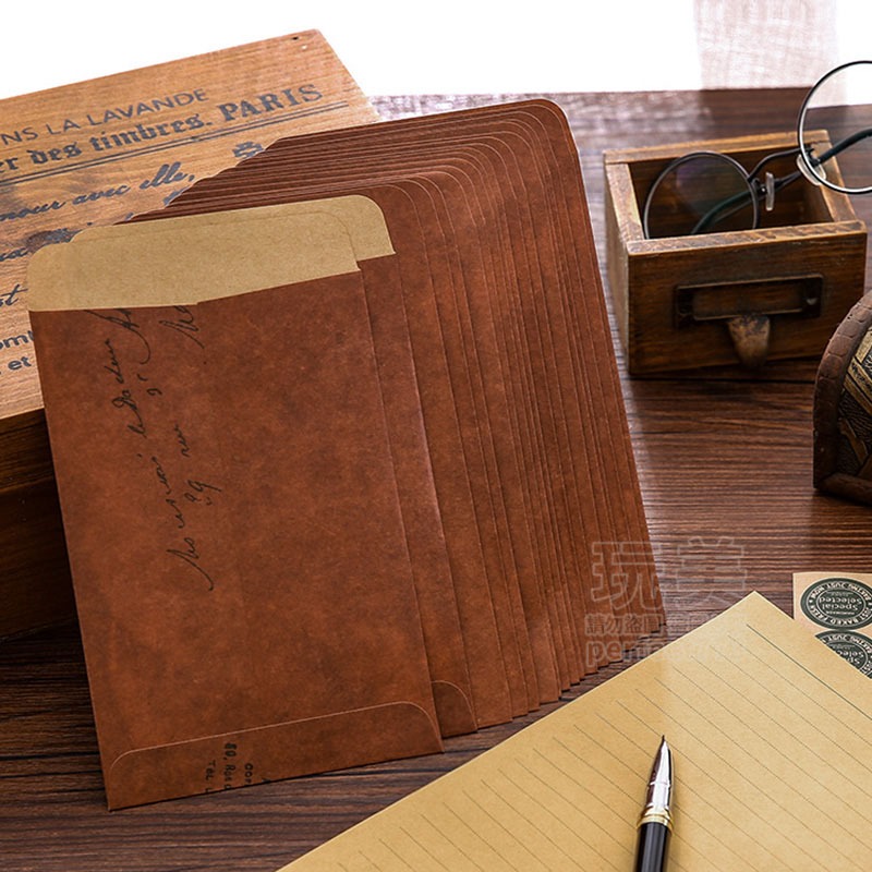 信封袋 復古信封袋 牛皮信封袋 信封 火漆信封 火蠟信封袋 復古牛皮紙信封袋 西式信封 封蠟信封 玩美 771473-細節圖6