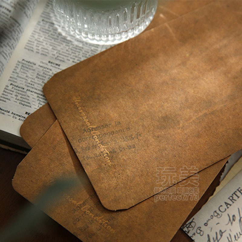信封袋 復古信封袋 牛皮信封袋 信封 火漆信封 火蠟信封袋 復古牛皮紙信封袋 西式信封 封蠟信封 玩美 771473-細節圖8