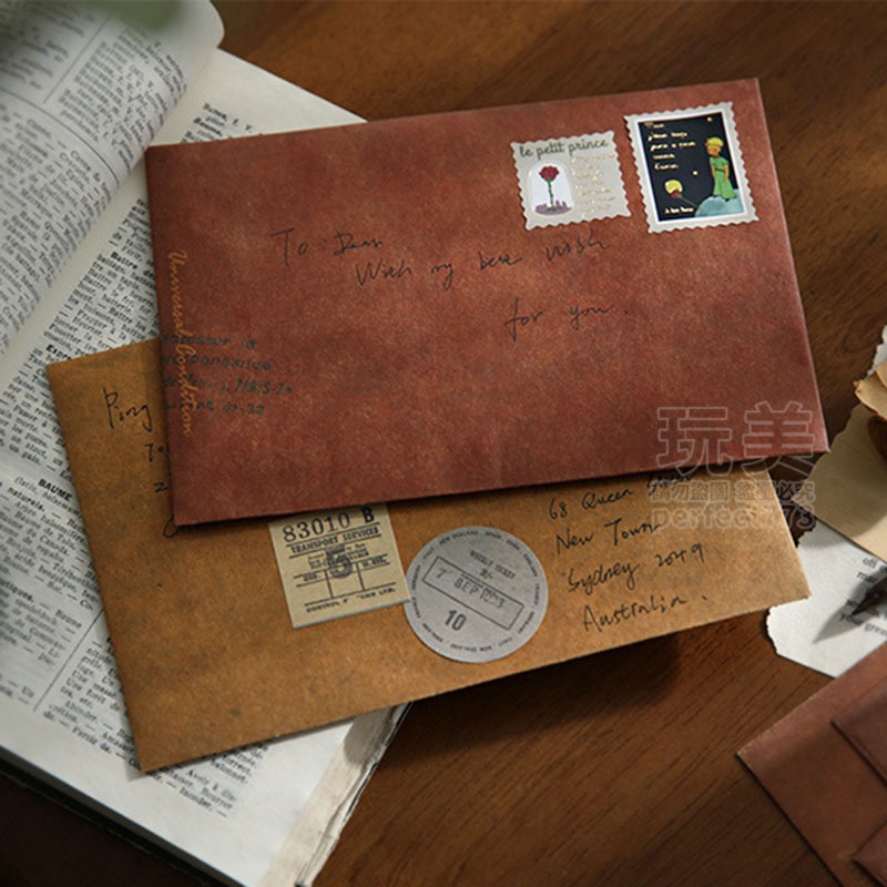 信封袋 復古信封袋 牛皮信封袋 信封 火漆信封 火蠟信封袋 復古牛皮紙信封袋 西式信封 封蠟信封 玩美 771473-細節圖9