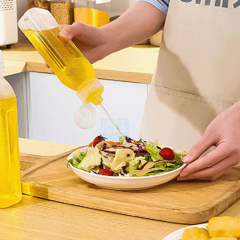 尖叫油瓶 油壺 醬料瓶 油瓶 擠壓式油瓶 按壓式油瓶 控量調味瓶 500ml 調味瓶 分裝瓶 玩美 771475-細節圖7