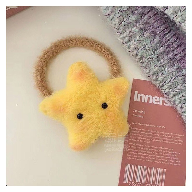 髮夾 髮飾 抓夾 綁頭髮 抓頭髮 毛絨髮夾 可愛髮夾 鯊魚夾 星星造型 星星髮夾 星星髮飾 髮圈 玩美 771482-規格圖9