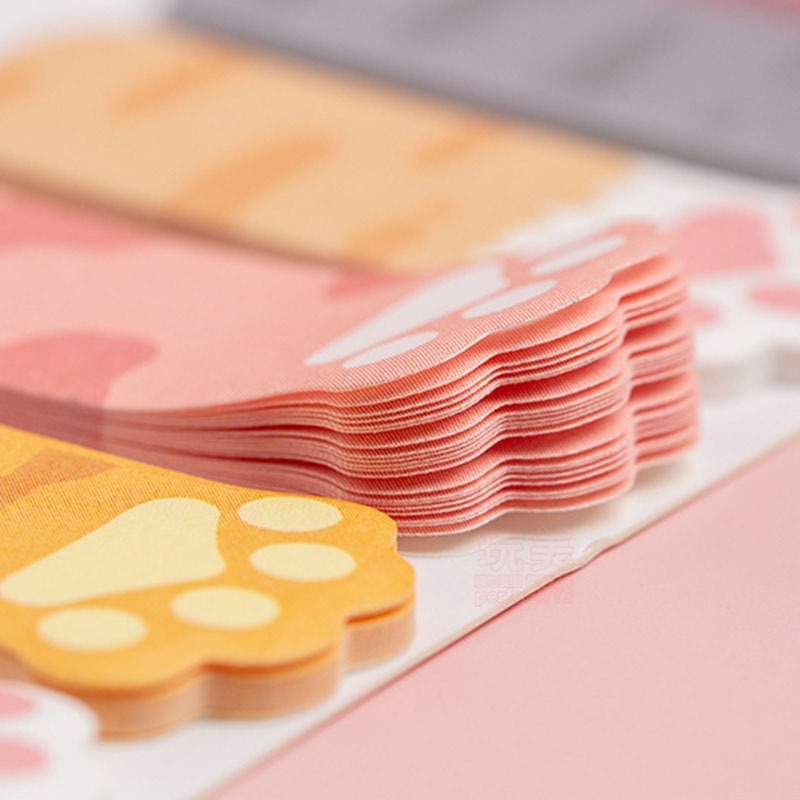 貓爪便利貼 貓掌便利貼 可愛便利貼 喵喵掌便利貼 貓咪文具 N次貼 索引貼 筆記貼 記事貼 辦公小物 玩美 771484-細節圖9