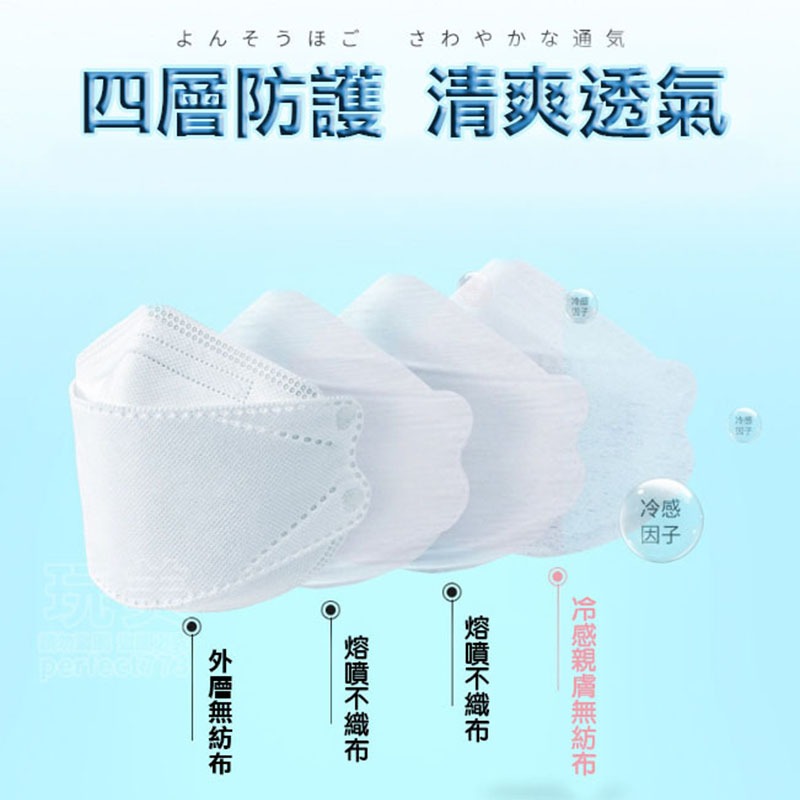 涼感口罩 口罩 日系冷感口罩 4D口罩 立體口罩 小臉口罩 莫蘭迪色 不脫妝口罩 魚型口罩 獨立包裝 玩美 771493-細節圖4
