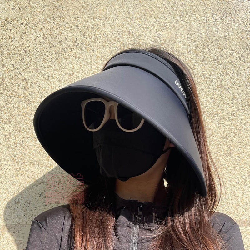 防曬遮陽帽 遮陽帽 防曬帽 遮臉帽 空頂遮陽帽 空頂帽 遮陽帽女 戶外遮陽帽 登山帽 女帽 大檐帽 玩美 771495-細節圖7