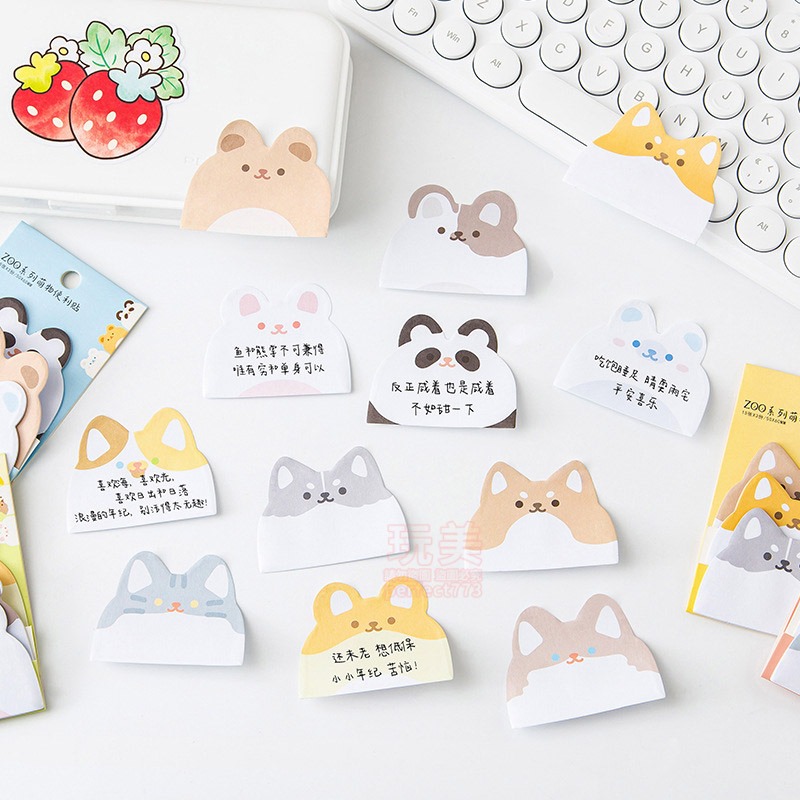 動物便利貼 大頭便利貼 可愛便利貼 便利貼 n次貼 造型便利貼 便利貼可愛 可愛索引貼 動物貼文具 玩美 771390-細節圖8