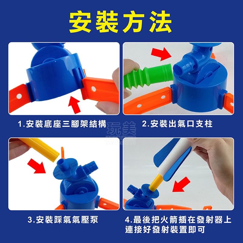 腳踩火箭 衝天火箭 發光飛天火箭 火箭玩具  親子遊戲 EVA泡棉 玩具發射火箭 火箭玩具 戶外玩具 玩美 771212-細節圖8