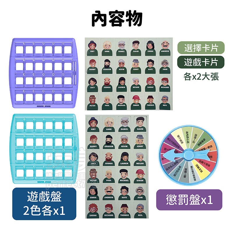 猜猜我是誰 猜人物 益智遊戲 桌遊益智 派對遊戲 兒童玩具 邏輯推理 親子遊戲 雙人桌遊 桌面遊戲 玩美 771158-細節圖3
