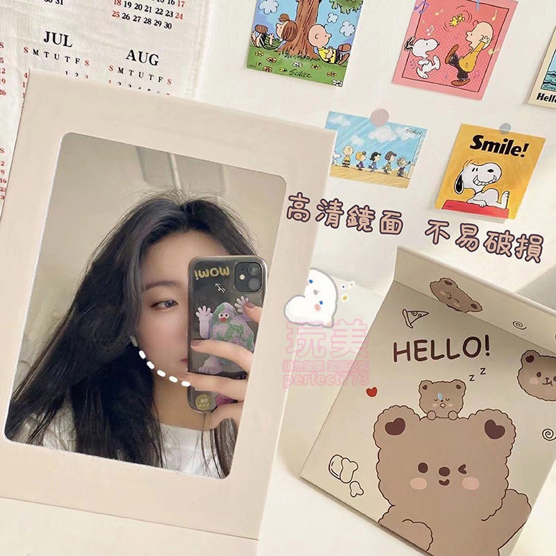 鏡子 化妝鏡 鏡子化妝鏡 隨身鏡 小鏡子 桌上鏡 桌鏡 折疊鏡 鏡子隨身 折疊鏡子 隨身鏡子 玩美 771164-細節圖5