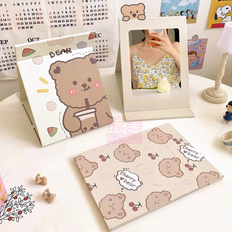 鏡子 化妝鏡 鏡子化妝鏡 隨身鏡 小鏡子 桌上鏡 桌鏡 折疊鏡 鏡子隨身 折疊鏡子 隨身鏡子 玩美 771164-細節圖6