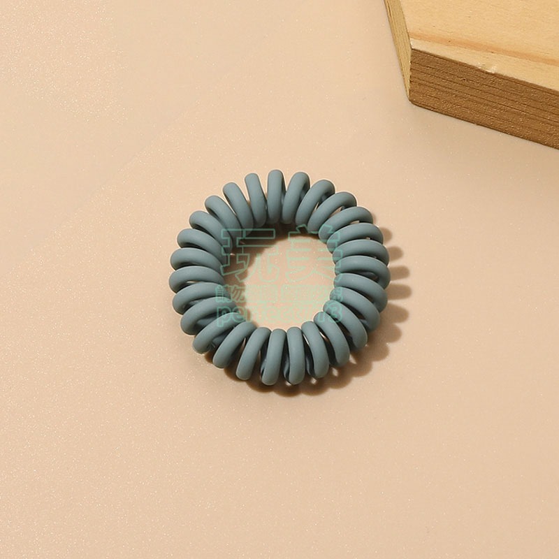 電話線髮圈 髮飾 髮束 韓系髮圈 綁頭髮 髮圈 黑色髮圈 小髮圈 莫蘭迪色 磨砂霧面 多色髮圈 玩美 771192-細節圖6