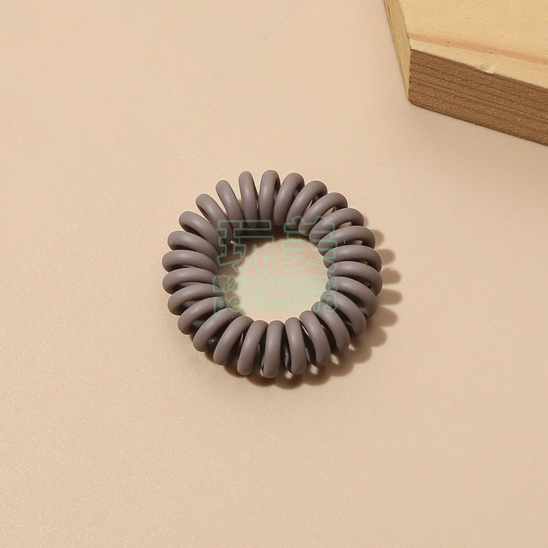 電話線髮圈 髮飾 髮束 韓系髮圈 綁頭髮 髮圈 黑色髮圈 小髮圈 莫蘭迪色 磨砂霧面 多色髮圈 玩美 771192-細節圖7