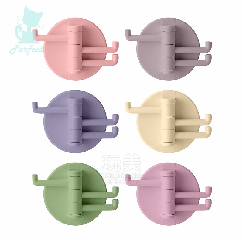 圓形掛鉤 三分掛勾 旋轉掛勾 多功能掛勾 置物掛勾 無痕掛鉤 黏貼免打孔 廚房收納 浴室收納 玩美 771177-細節圖7