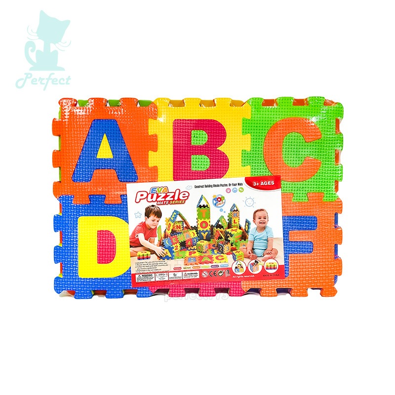 巧拼地墊 拼圖地墊 泡棉地墊 1組36片 EVA地墊 泡沫地墊 英文巧拼 數字巧拼 爬行墊 軟地墊 玩美 771688-細節圖9