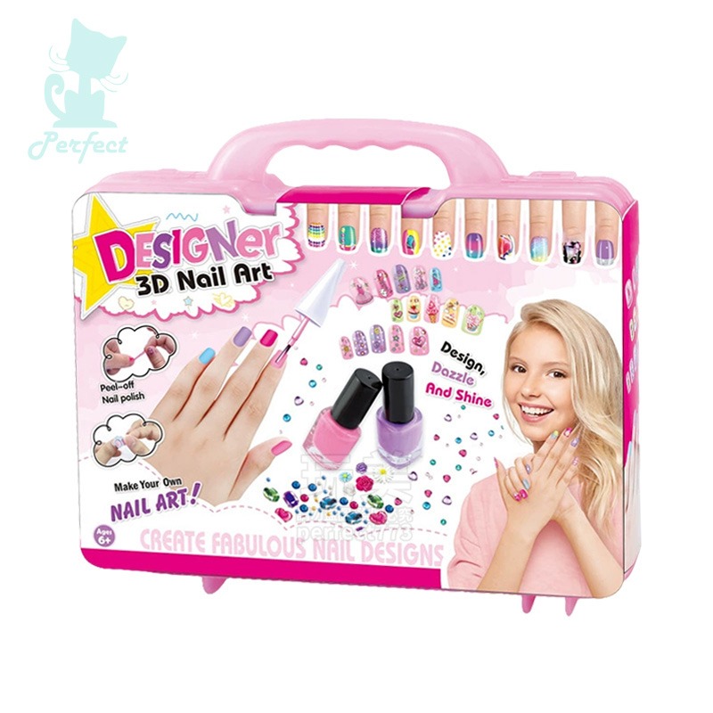 美甲玩具 指甲玩具 兒童指甲彩繪 兒童美甲玩具 兒童指甲玩具 兒童指甲貼片 手工美甲貼紙diy 玩美 77516-細節圖6