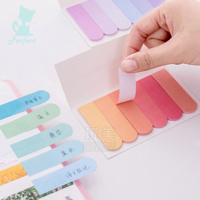 漸層便利貼 長型便利貼 索引貼 便條紙 N次貼 彩色便利貼 手帳素材 記事貼 備忘錄 手帳貼紙 便簽紙 玩美 77548-細節圖3