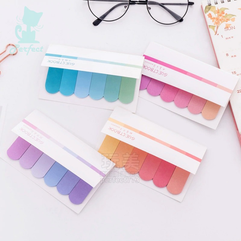 漸層便利貼 長型便利貼 索引貼 便條紙 N次貼 彩色便利貼 手帳素材 記事貼 備忘錄 手帳貼紙 便簽紙 玩美 77548-細節圖6