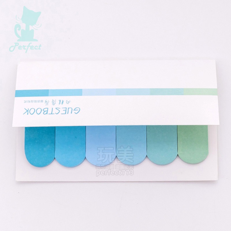 漸層便利貼 長型便利貼 索引貼 便條紙 N次貼 彩色便利貼 手帳素材 記事貼 備忘錄 手帳貼紙 便簽紙 玩美 77548-細節圖8