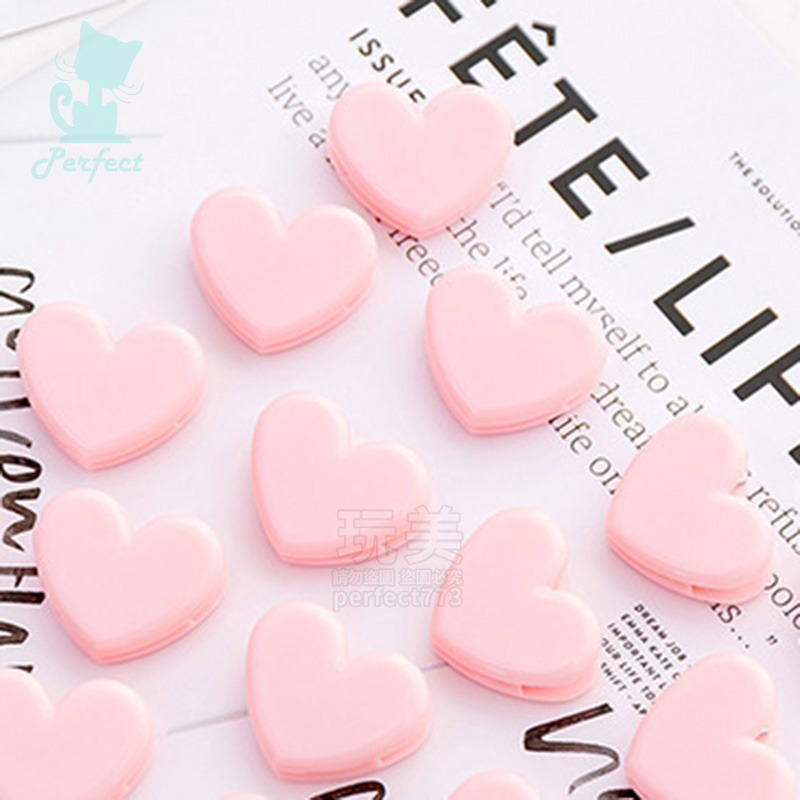 愛心夾子 相片夾 可愛夾子 小夾子 造型夾子 愛心塑膠夾 可愛文具夾 卡片夾子 文具夾子 照片夾 玩美 77549-細節圖7