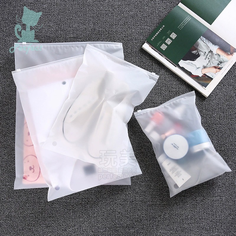 磨砂收納袋 霧面收納袋 夾鏈袋 拉鍊袋 eva袋 整理袋 盥洗包 衣物收納 旅行 透明 防水 防塵 玩美 77550-細節圖9