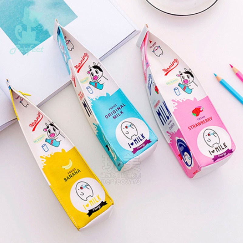 鉛筆盒 筆袋 造型筆袋 迷你筆盒 鉛筆盒韓國 ins 可愛筆袋 牛奶盒造型 文具收納 文具禮品 玩美 77552-細節圖7