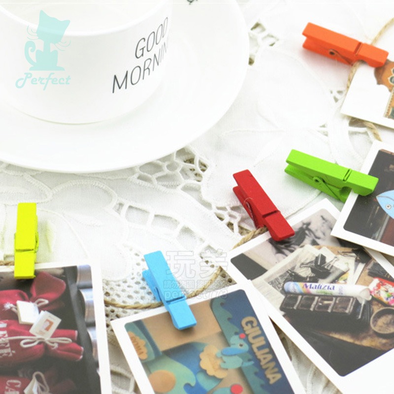 木夾 小夾子 相片夾 木頭夾 彩色木頭夾 彩色小夾子 迷你夾子 夾照片 相片牆 裝飾夾 掛牆夾 玩美 77553-細節圖4