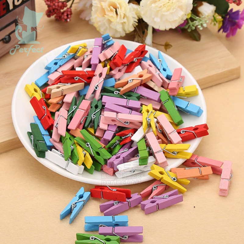 木夾 小夾子 相片夾 木頭夾 彩色木頭夾 彩色小夾子 迷你夾子 夾照片 相片牆 裝飾夾 掛牆夾 玩美 77553-細節圖6