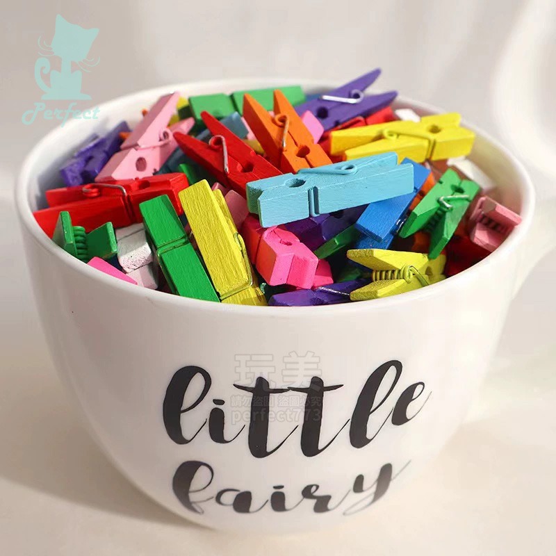 木夾 小夾子 相片夾 木頭夾 彩色木頭夾 彩色小夾子 迷你夾子 夾照片 相片牆 裝飾夾 掛牆夾 玩美 77553-細節圖7