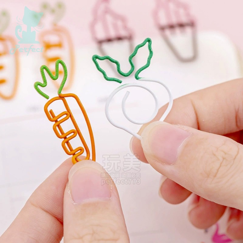 造型迴紋針 小迴紋針 彩色迴紋針 卡通迴紋針 冰淇淋迴紋針 蔬菜造型 辦公用品 文具用品 創意文具 玩美 77555-細節圖3