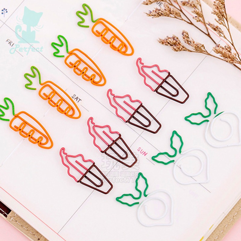 造型迴紋針 小迴紋針 彩色迴紋針 卡通迴紋針 冰淇淋迴紋針 蔬菜造型 辦公用品 文具用品 創意文具 玩美 77555-細節圖5