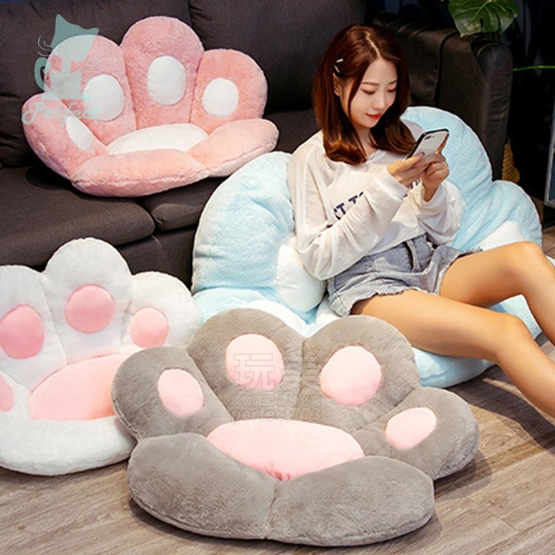 貓掌坐墊 貓爪坐墊 可愛坐墊 可愛椅墊 和室椅 貓咪坐墊 地板坐墊 電腦椅坐墊 屁墊 玩美 77569-細節圖6