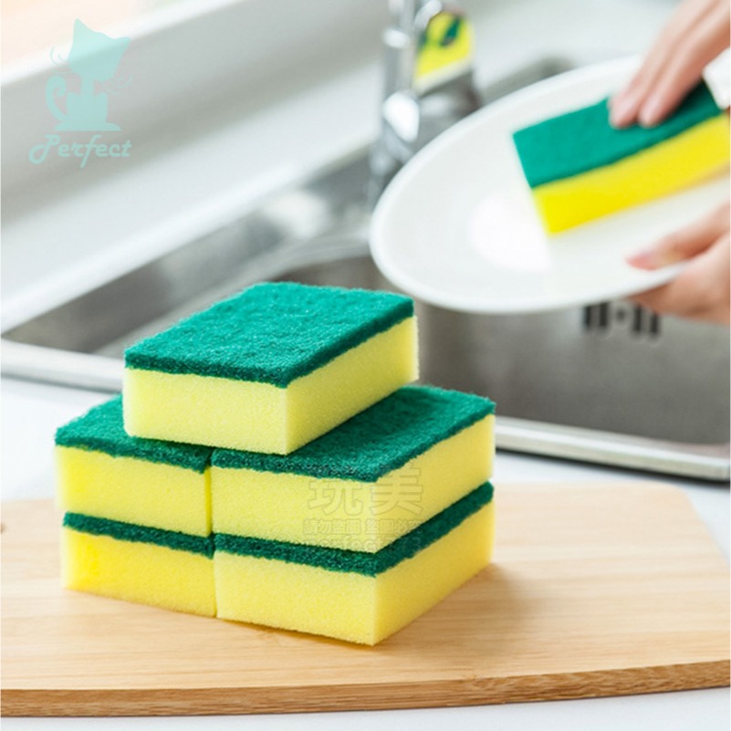 菜瓜布 廚房百潔布 刷碗布 洗碗 洗鍋 洗碗刷 洗碗海綿擦 兩用刷 海綿菜瓜布 洗碗海綿 海綿菜瓜布 玩美 77655-細節圖7