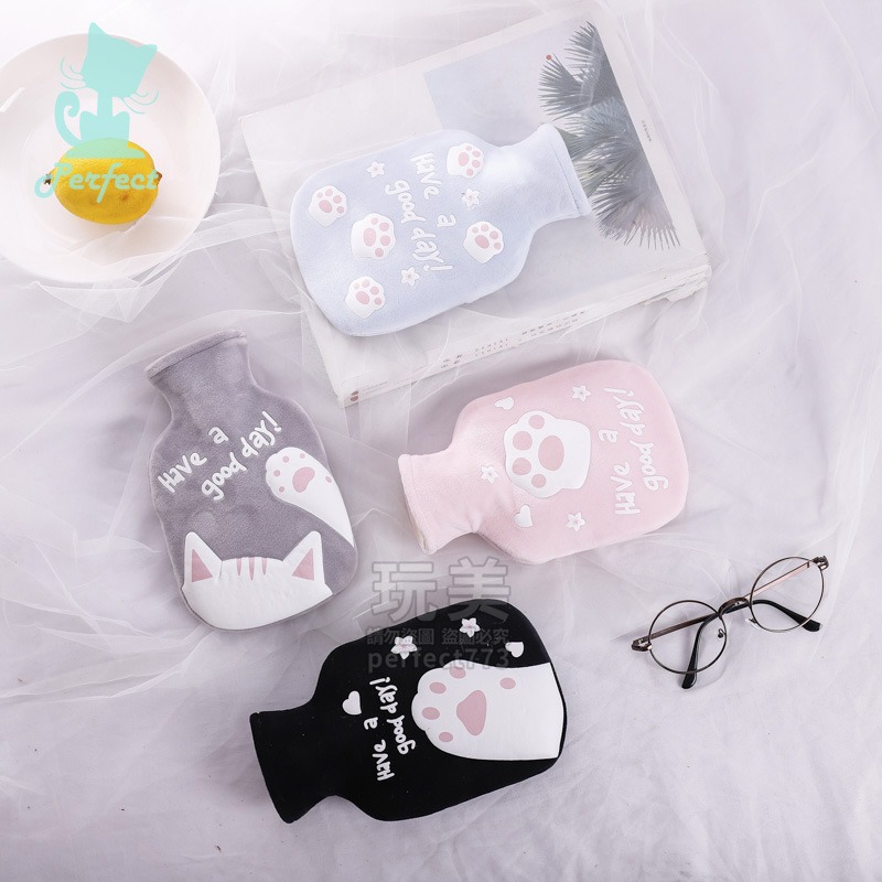 熱敷袋 暖暖包 熱水袋 貓掌造型 熱敷 暖手寶 暖宮 暖水袋 保暖袋 熱水袋矽膠 熱敷包 暖宮袋 玩美 77769-細節圖9