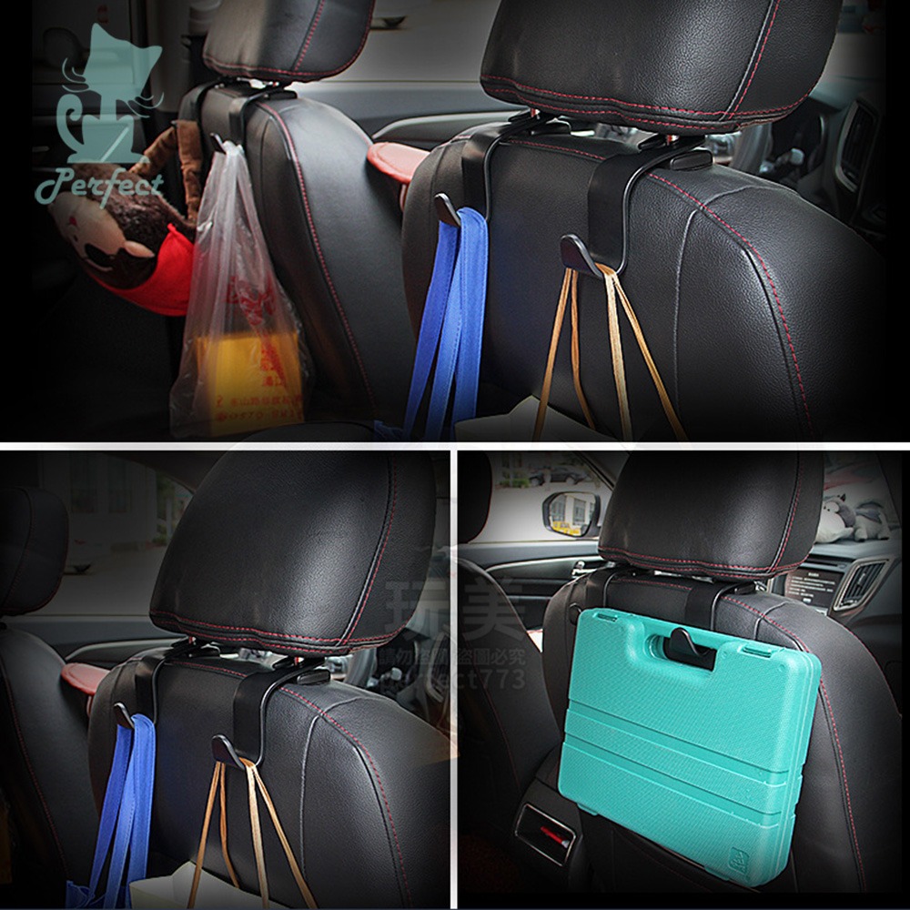 汽車掛勾 車用掛鉤 椅背掛勾 後座掛鉤 車內掛勾 頭枕掛鉤 堅固耐用 後座收納 多功能收納 掛鉤置物 玩美 77762-細節圖8