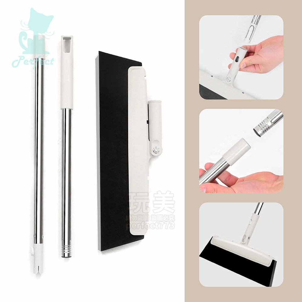 魔術掃把 萬用掃把 伸縮掃把 除塵掃把 地板刮刀 掃地神器 EVA材質 磁磚清潔掃把 乾濕兩用掃把 玩美 77832-細節圖7