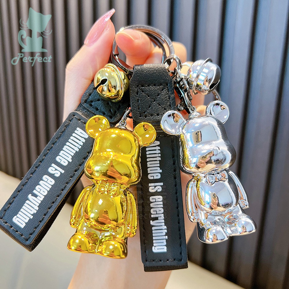 領結熊鑰匙圈 小熊吊飾 暴力熊鑰匙圈 熊熊鑰匙扣 熊熊吊飾 公仔鑰匙扣 造型鑰匙圈 可愛吊飾 電鍍炫彩 玩美 77843-細節圖8