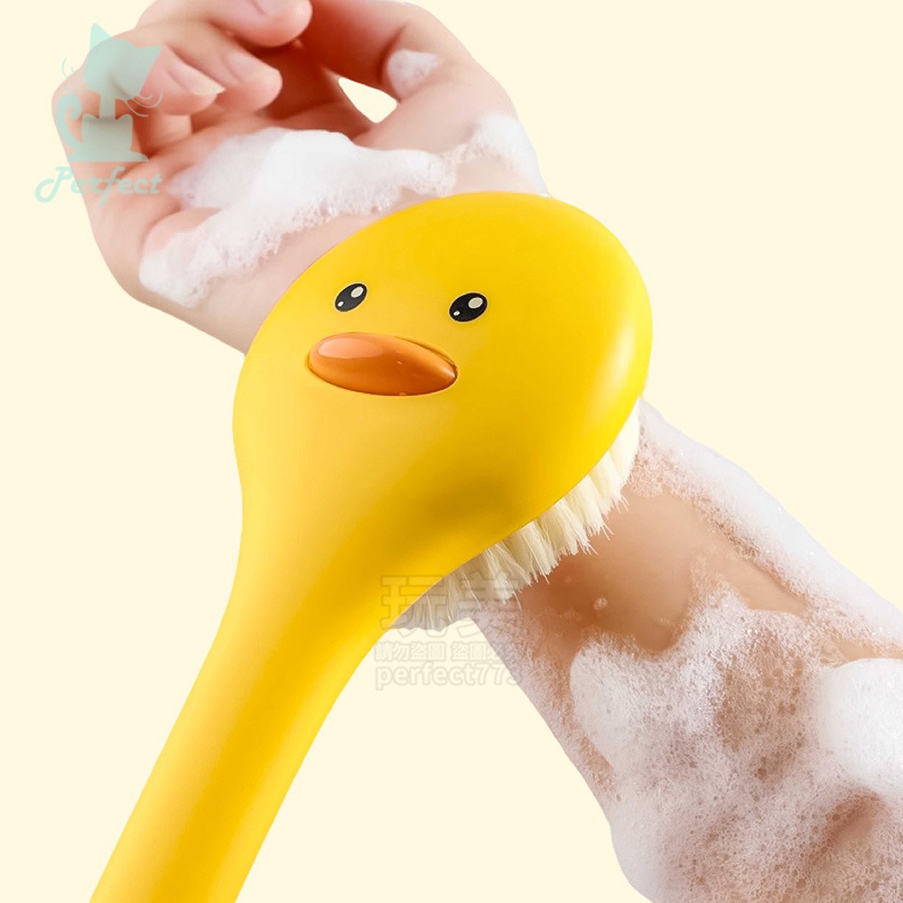 小鴨洗澡刷 軟毛沐浴刷 小黃鴨洗澡刷 搓澡刷 刷背刷 洗背刷 長柄洗澡刷 搓背刷 洗澡神器 刷背神器 玩美 771692-細節圖8