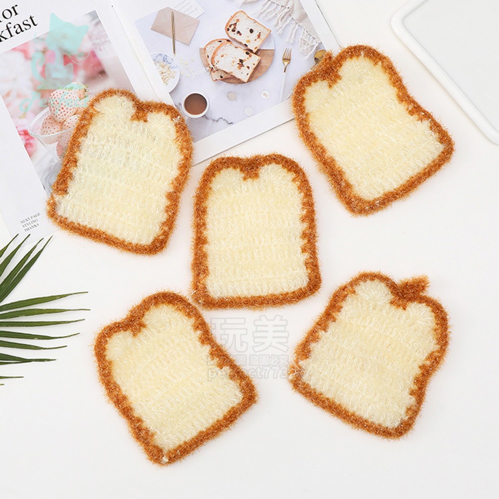 吐司菜瓜布 吐司洗碗巾 韓式菜瓜布 造型菜瓜布 洗碗刷 洗碗巾 洗碗布 造型洗碗海棉 清潔抹布 玩美 771696-細節圖9