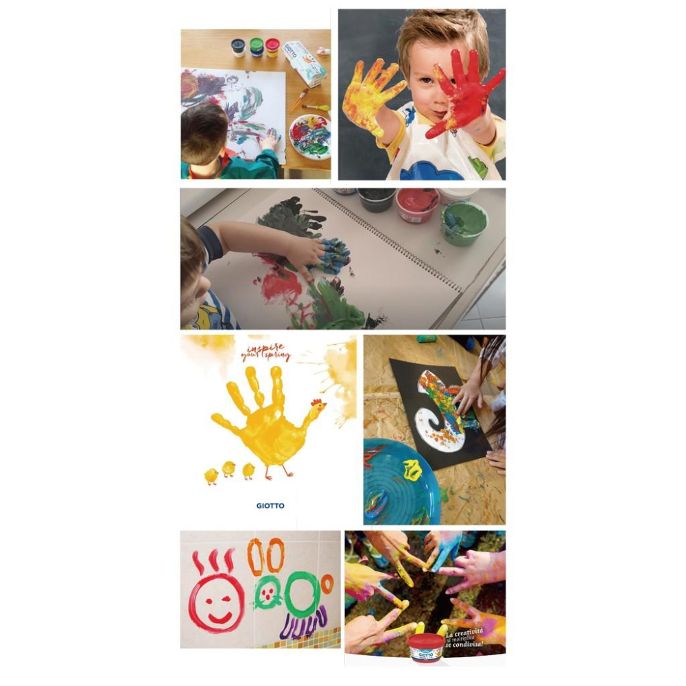 【義大利GIOTTO】幼兒安全手指膏(6色)200ml  產地:法國-細節圖5