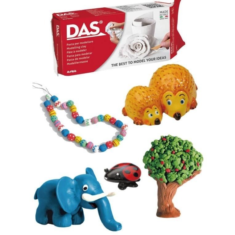 【義大利DAS】軟陶土-白色500g  產地：義大利 (免烤軟陶)-細節圖3