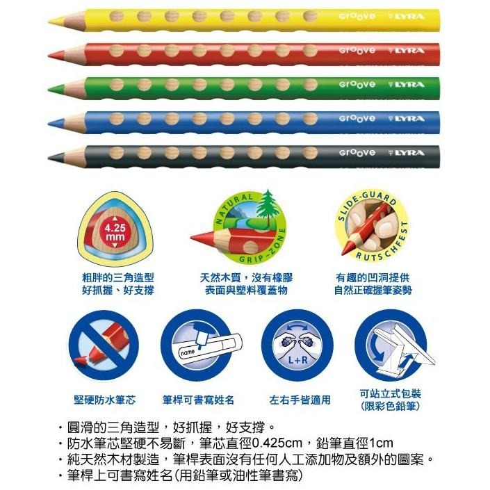 【德國LYRA】Groove三角洞洞色鉛筆(5色)-細節圖3