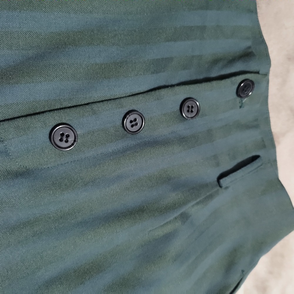 Dresseum 高腰 彈性 寬褲 直條紋 S 人造絲22% 580 西裝褲-細節圖2