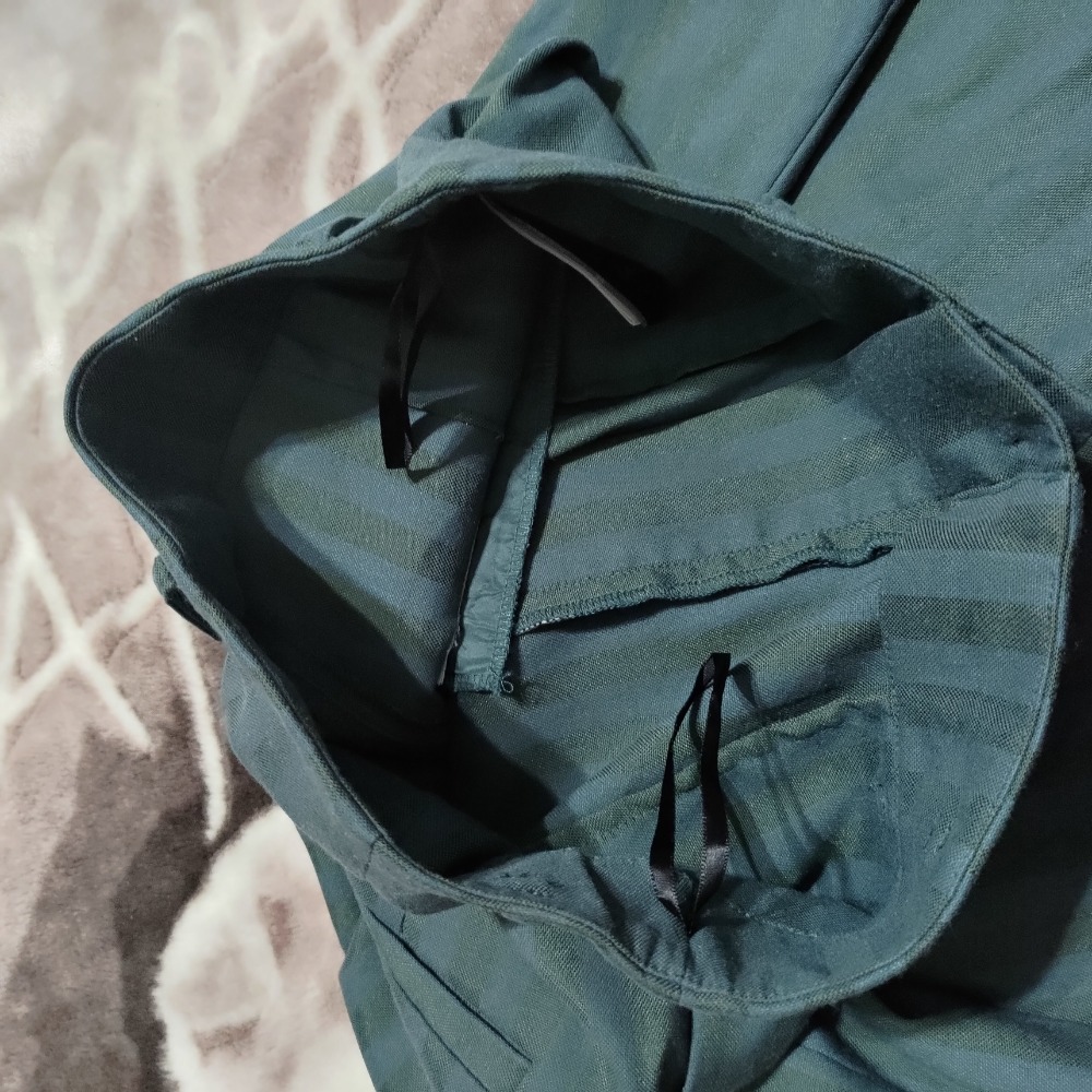 Dresseum 高腰 彈性 寬褲 直條紋 S 人造絲22% 580 西裝褲-細節圖3