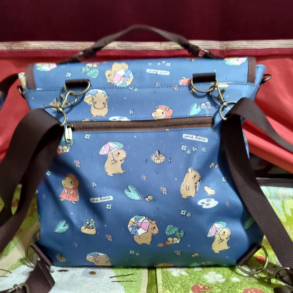 早安柯基 三用包 肩背 後背 手提 多功能 防水後背包  650-細節圖2