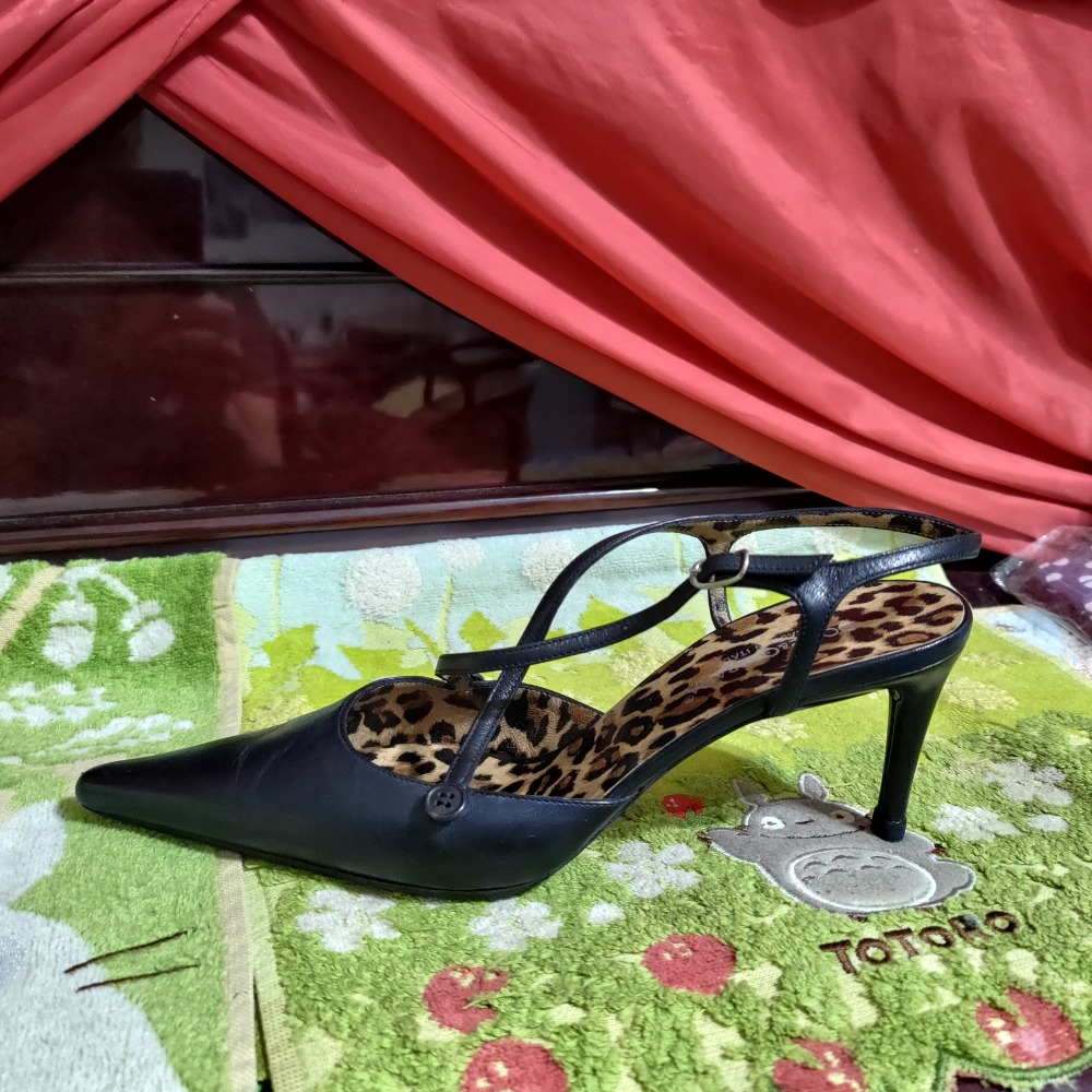 義大利品牌 Dolce & Gabbana 尖頭鞋 高跟鞋 豹紋 3600 37號-細節圖5