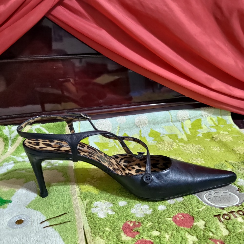 義大利品牌 Dolce & Gabbana 尖頭鞋 高跟鞋 豹紋 3600 37號-細節圖6